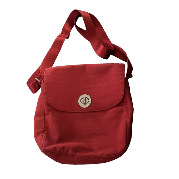 HOLIDAY RED Baggallini Crossbody Bag Adjustable Strap Handbag Pockets Pristine - Picture 1 of 5
